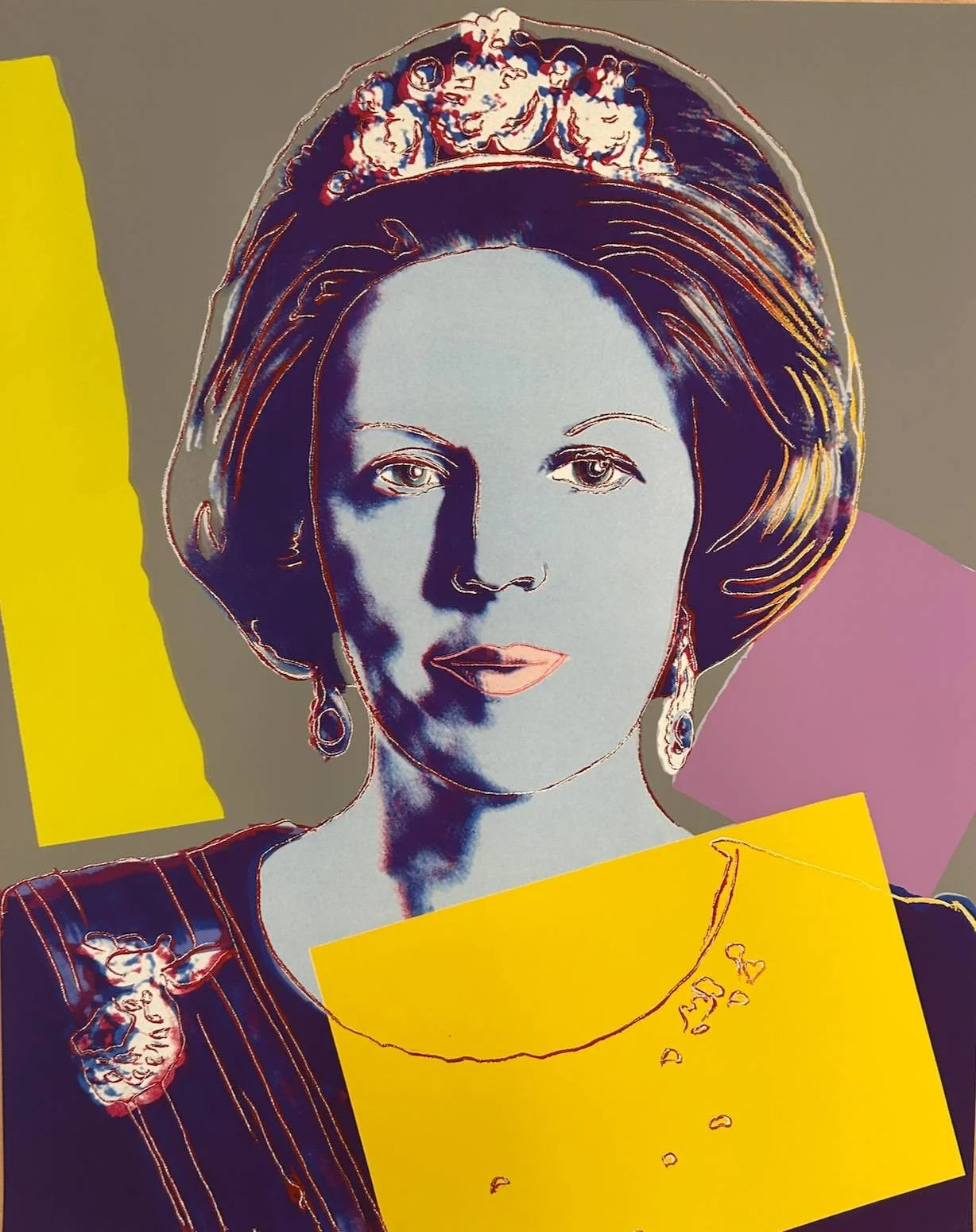 Artwork Pop art portrait of Queen Beatrix of NEtherlands 