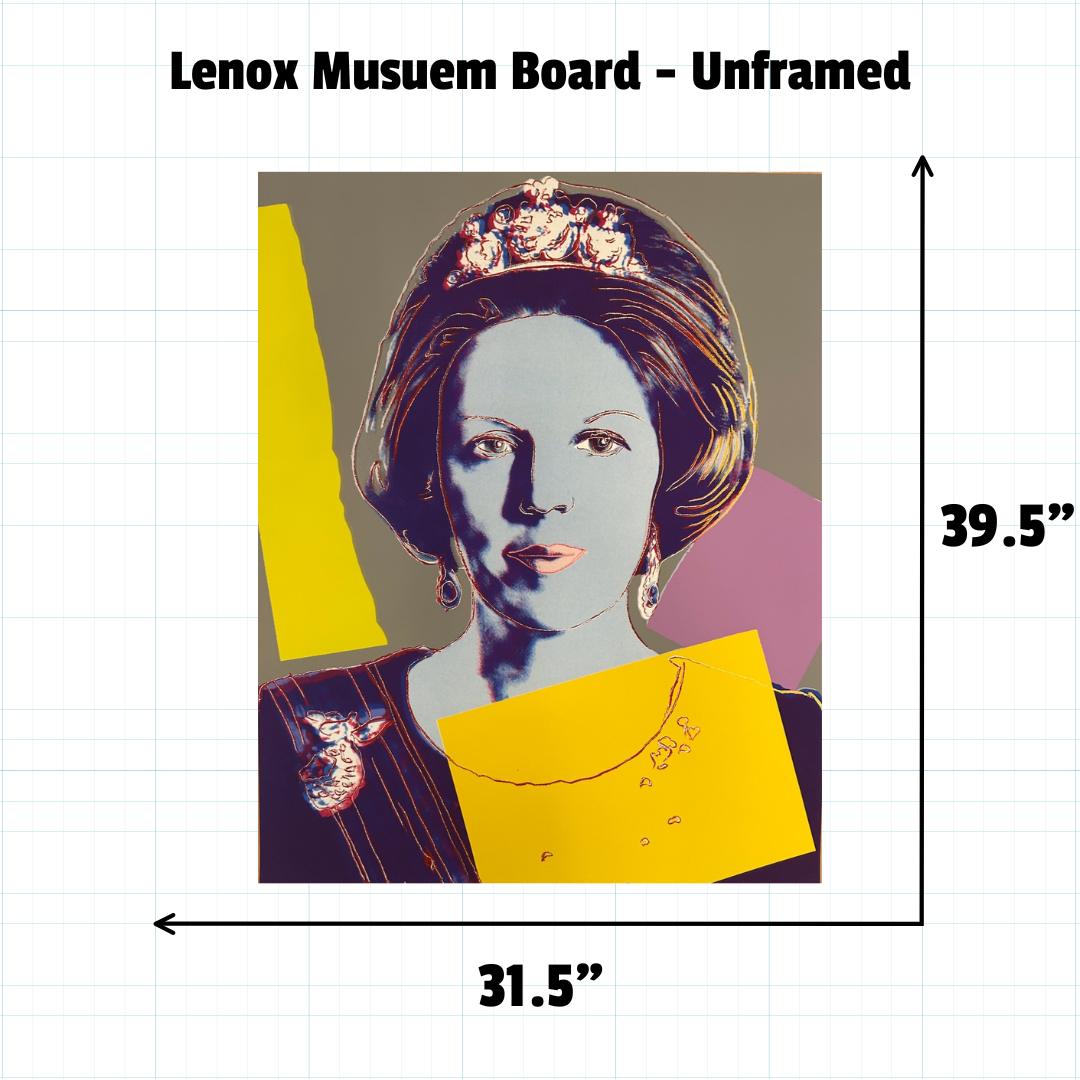 Measurements 39.5 inches height by 31.5 inches width unframed