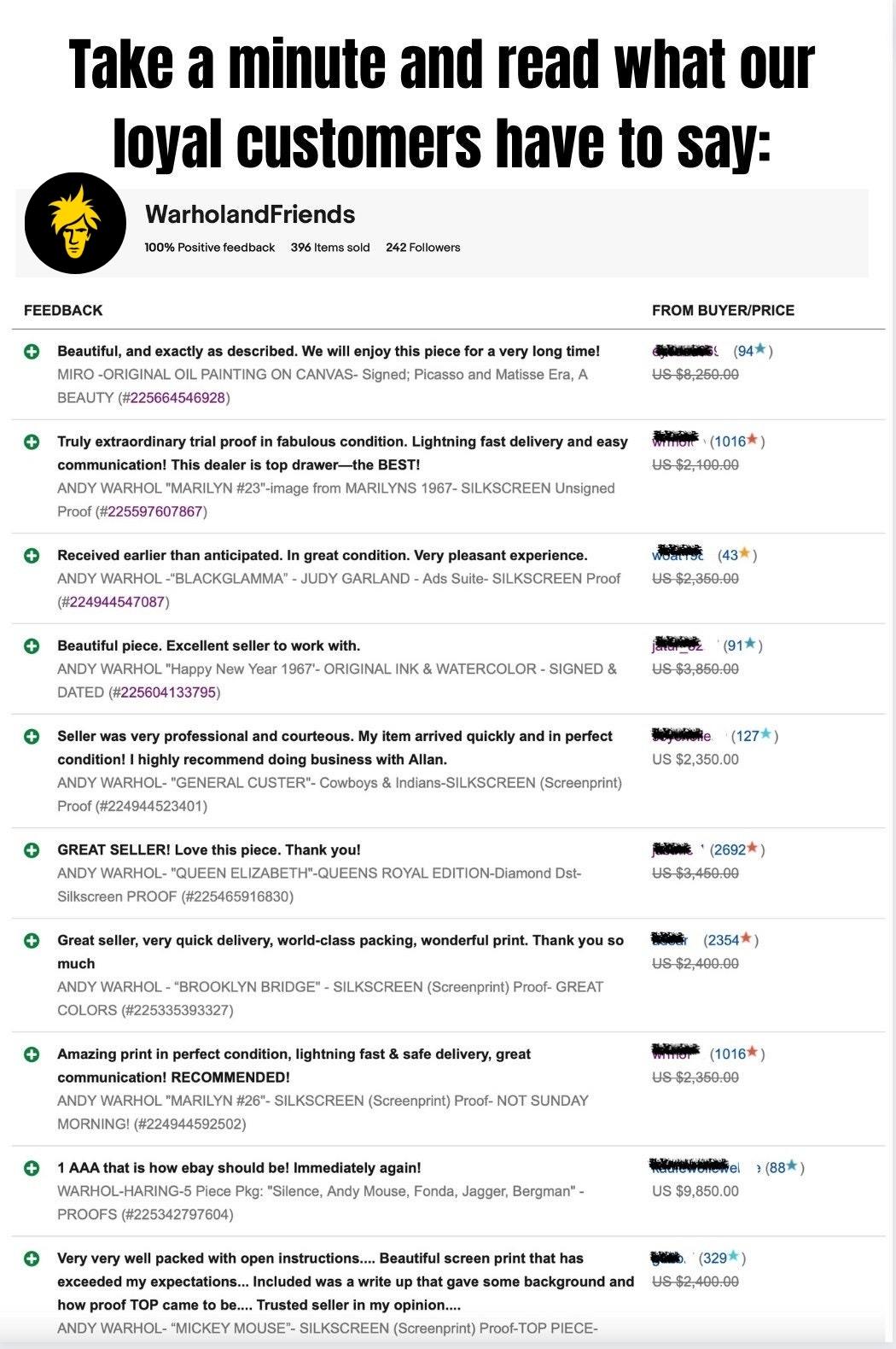 Product review section with customer feedback on a white background