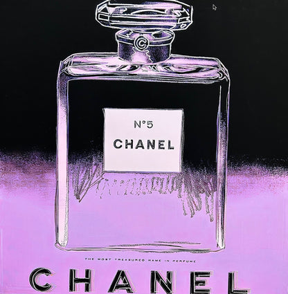 ANDY WARHOL – "Chanel"- Light Purple (Lavender) Trial Proof Screenprint- Diamond Dust-Ads Suite -38x38" | Pop Art | Museum Quality