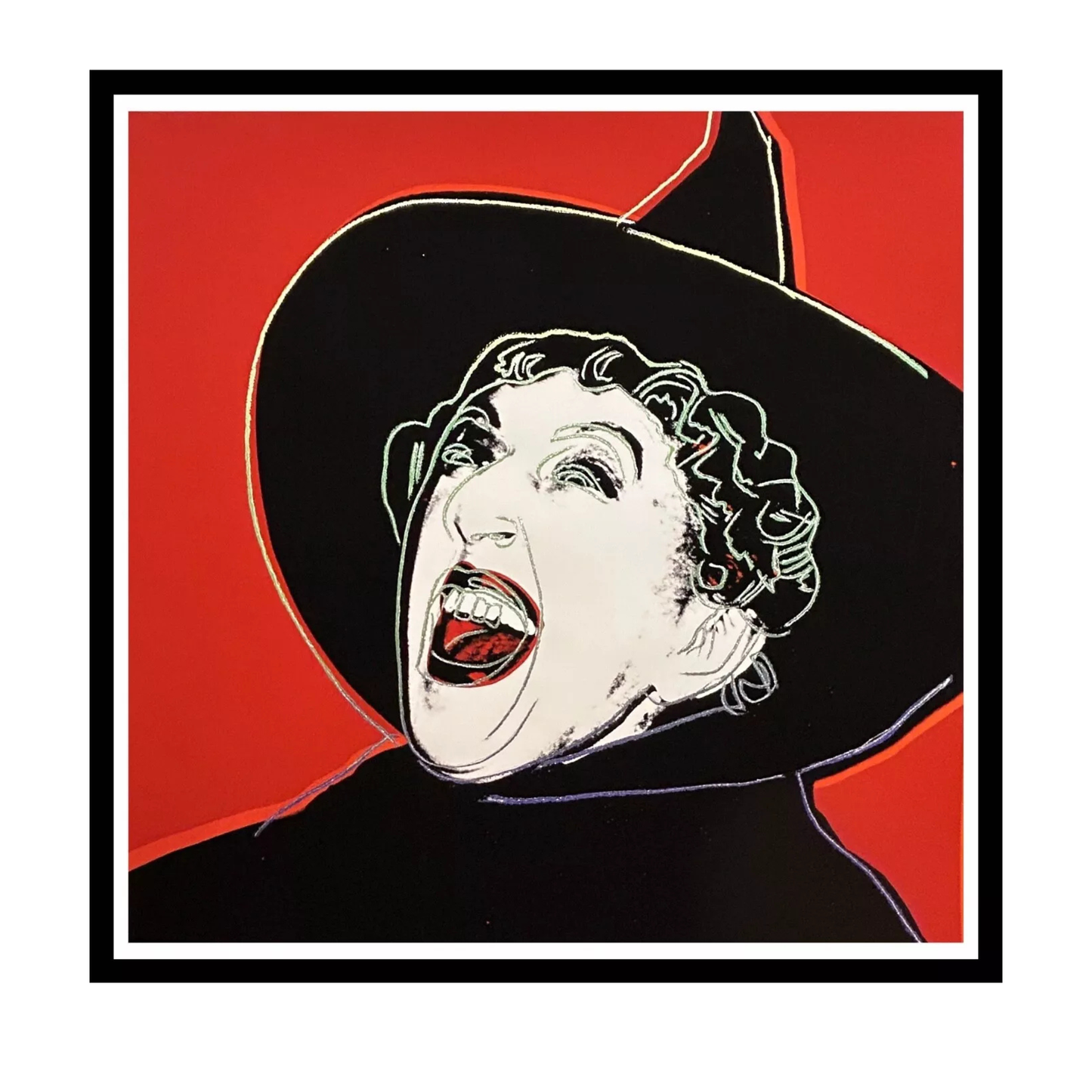 ANDY WARHOL "The Witch" FS # 261- Deep Orange Trial- Proof Screenprint- Myths- Diamond Dust- 38 x 38" Pop Art Beauty