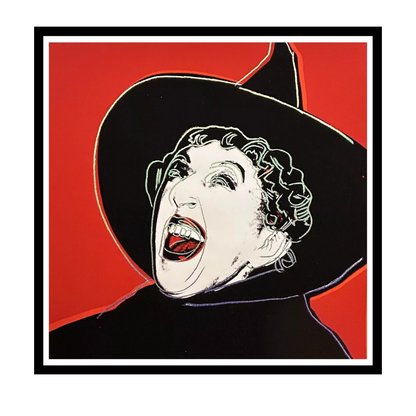ANDY WARHOL "The Witch" FS # 261- Deep Orange Trial- Proof Screenprint- Myths- Diamond Dust- 38 x 38" Pop Art Beauty