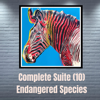 ANDY WARHOL–10 Endangered Species-Complete Suite Silkscreens- 10 Animal Proofs- Museum Quality- 38 x 38" Buy & Save Big!