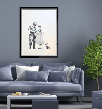 BANKSY -"Stop and Search" -Screenprint- Signed- Wizard Oz- Urban Street Art Beauty- Flat Ship