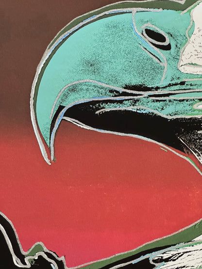 ANDY WARHOL “Bald Eagle"- Trial Screenprint- Proof Edition- Green, blue and purple colors with diamond dust- Endangered Species- Museum Quality 38 X 38"Pop Art Beauty