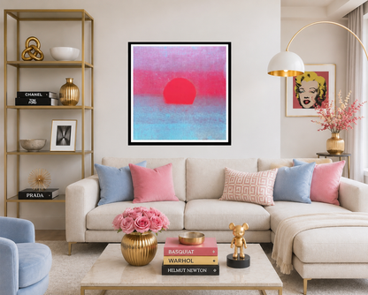 ANDY WARHOL– “Sunset"-#70 Unique Screenprint- Unsigned Proof Edition-Museum Quality 34x34" | Pop Art