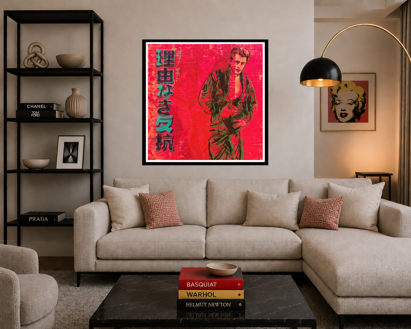ANDY WARHOL "James Dean"(Rebel Without A Cause) Trial Screenprint Proof-Ads Suite- Original Ed. Red Color - 38x38" | Pop Art | Museum Quality
