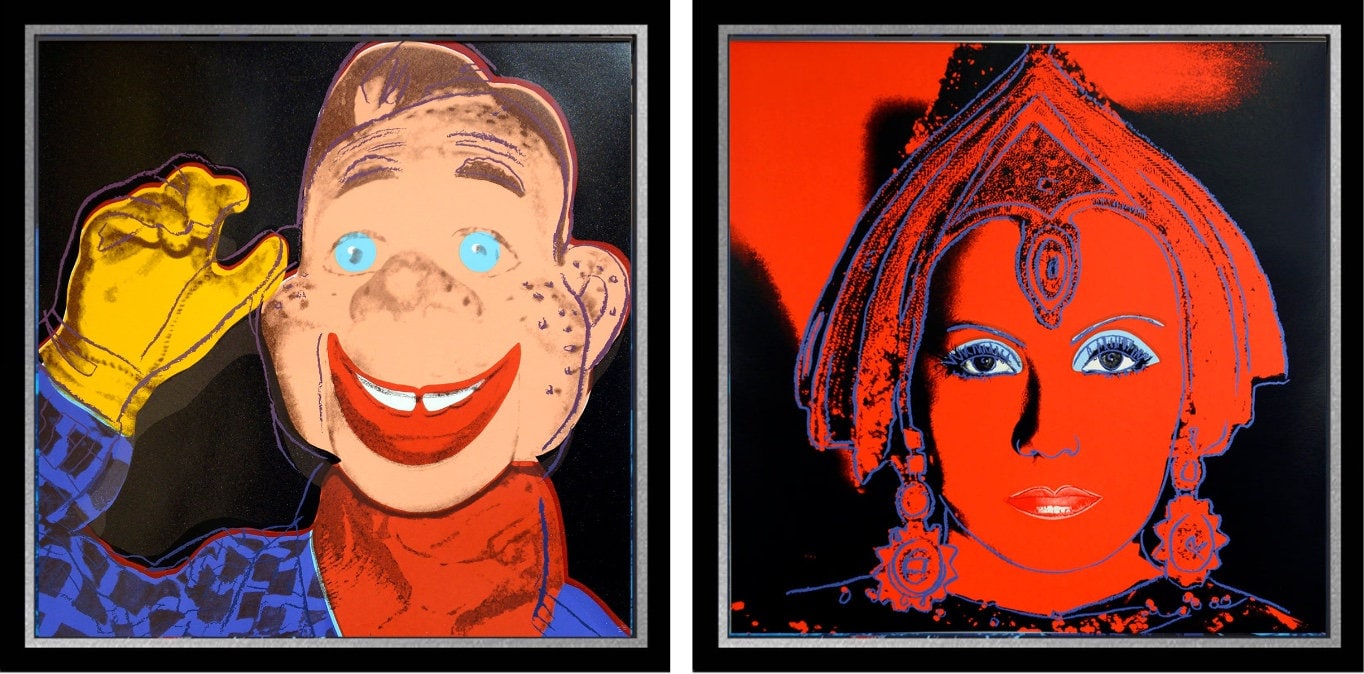 ANDY WARHOL -“Howdy & Star"- 2 Silkscreen (Screenprint) Proofs-Greta Garbo- Diamond Dust - Museum Board. Superb Quality