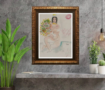 CHAGALL- Original Watercolor/ Painting on Paper; Perfect Signature. PHD Approval. Appraisal- Investment Quality. Unframed.