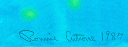 RONNIE CUTRONE- Original Watercolor, "Magic Carpet Ride"-signed-One of A Kind-Warhol, Haring Era- This Piece Is Auctionable!