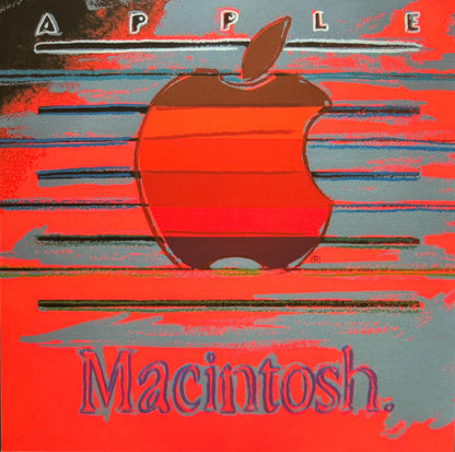 Apple Wall Art Full sized 38 X 38 – Square Andy Warhol Trial Screen Print Paper Wall Art Perfect for Above Couch