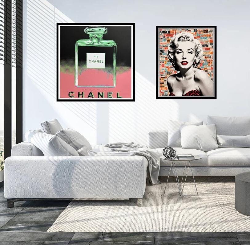 Full sized Pkg: WARHOL "CHANEL" Trial & FENZOLINI "Marilyn"-2 Beautiful Screenprints- Chanel w/ diamond dust- Flat Ship- Superb Quality