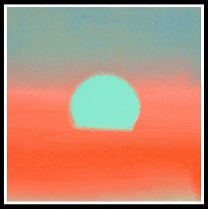 Sunset Wall Art - Andy Warhol Screen Print Above Couch Paper Wall Art Available Full 36 X 36 Size