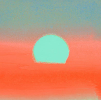 Sunset Wall Art - Andy Warhol Screen Print Above Couch Paper Wall Art Available Full 36 X 36 Size