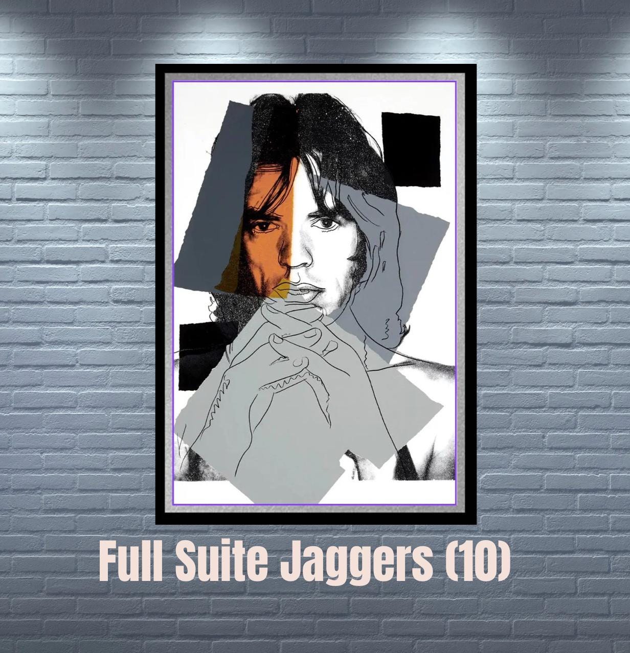 Full sized WARHOL- Complete "MICK JAGGER" Suite (10)- All Silkscreens-(Screenprints)- Unsigned Proof Edition-Highest Quality- Shipped Flat
