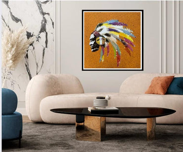Full sized FENZOLINI "TRIBAL PRIDE"- Screenprint- Speckled Trial- Hand Signed, Numbered- Warhol Influenced - Flat Ship- See Short Video!
