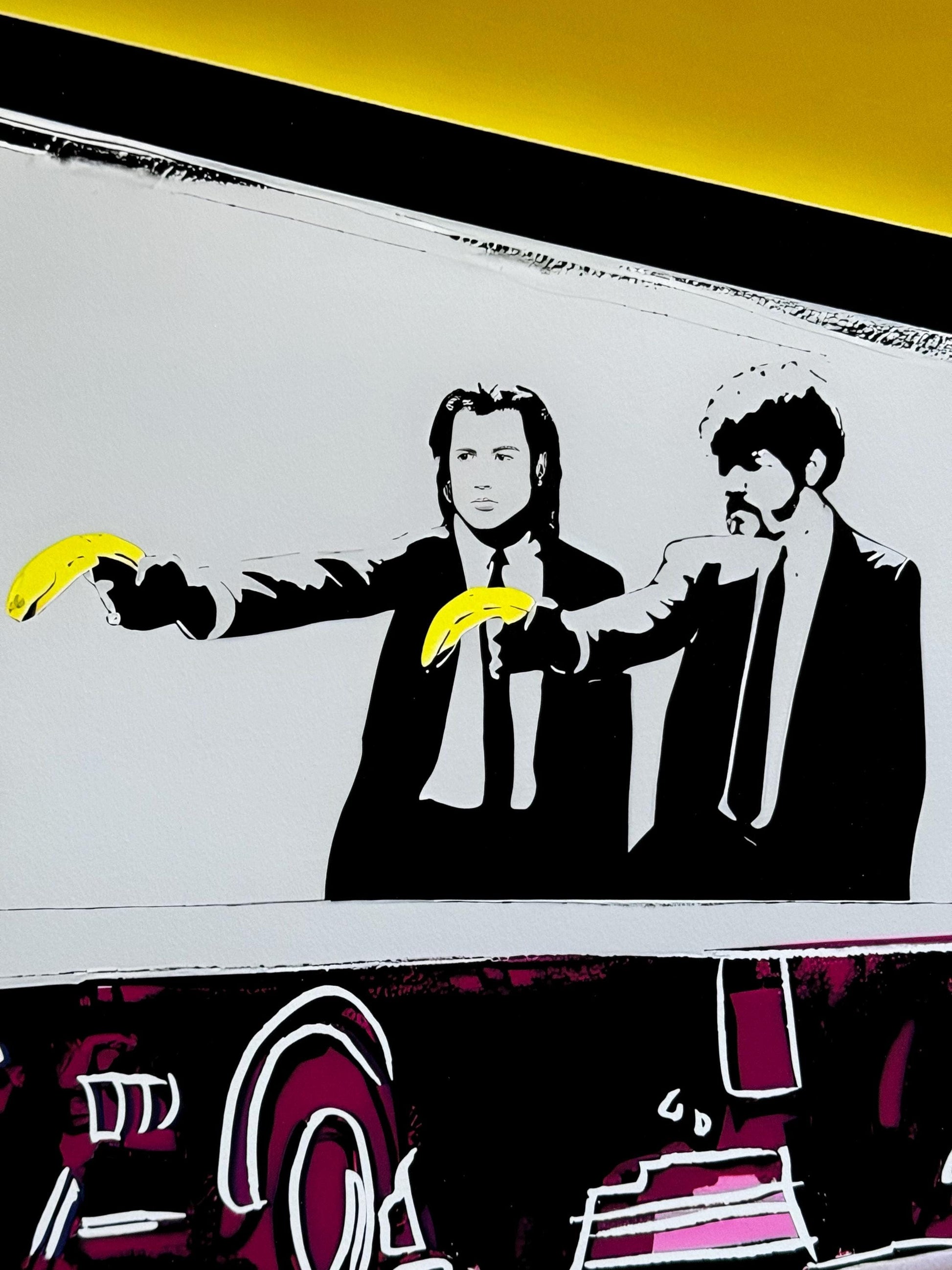 Fenzolini "Truck Fiction" Gold Giclee: Signed- COA- Warhol Banksy iFusionism