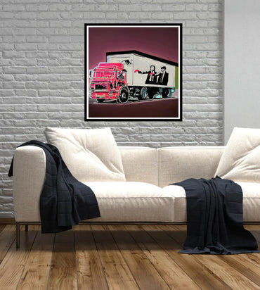 Fenzolini "Truck Fiction" Purple Giclee: Signed- COA- Warhol Banksy iFusionism