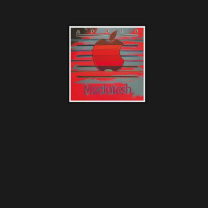 Apple Wall Art Full sized 38 X 38  – Square Andy Warhol Trial Screen Print Paper Wall Art Perfect for Above Couch