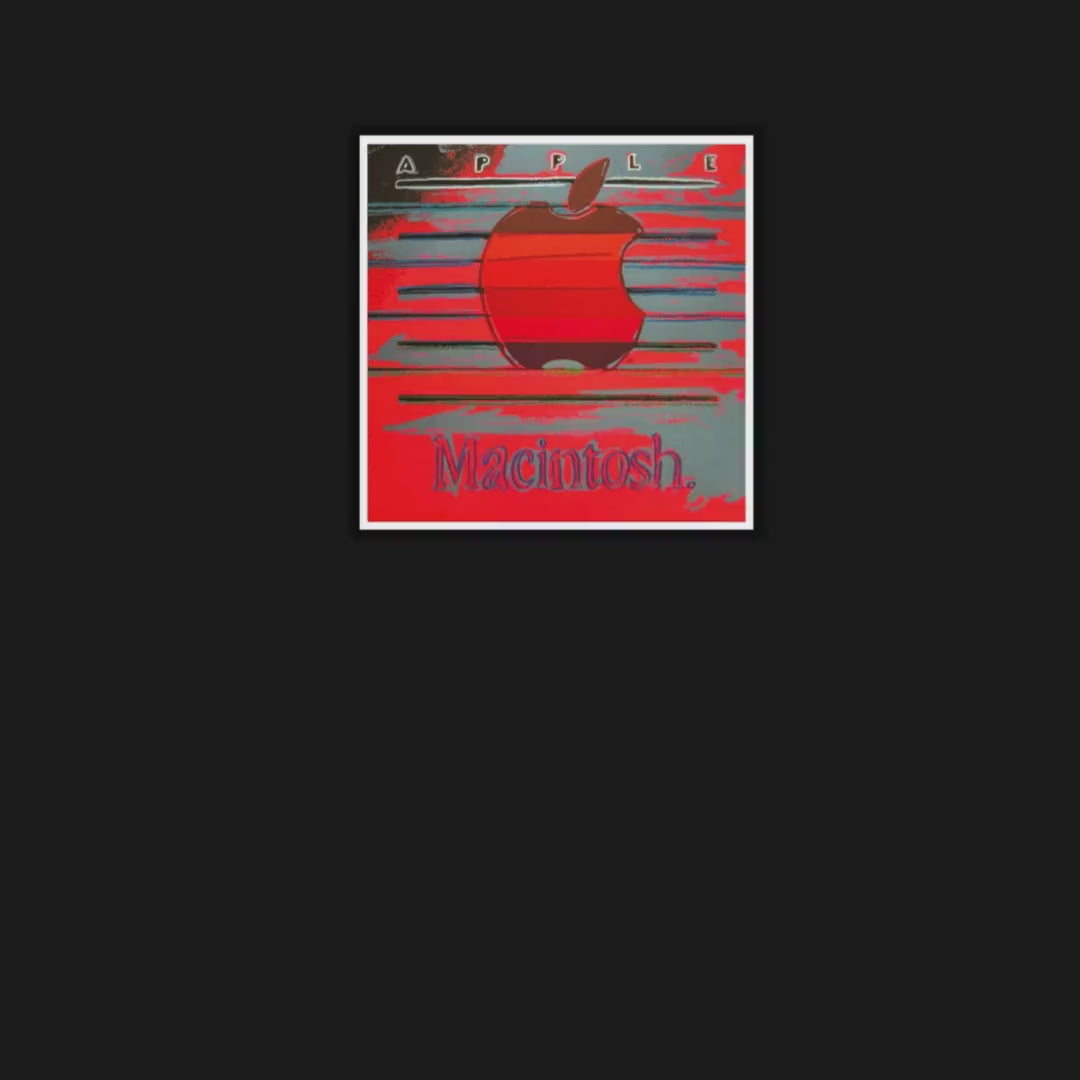 Apple Wall Art Full sized 38 X 38  – Square Andy Warhol Trial Screen Print Paper Wall Art Perfect for Above Couch