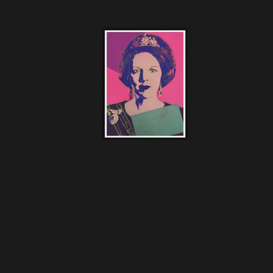 Queen Beatrix Netherlands Wall Art Perfect for Home Décor – Diamond Dust Andy Warhol Screen Print Wall Art