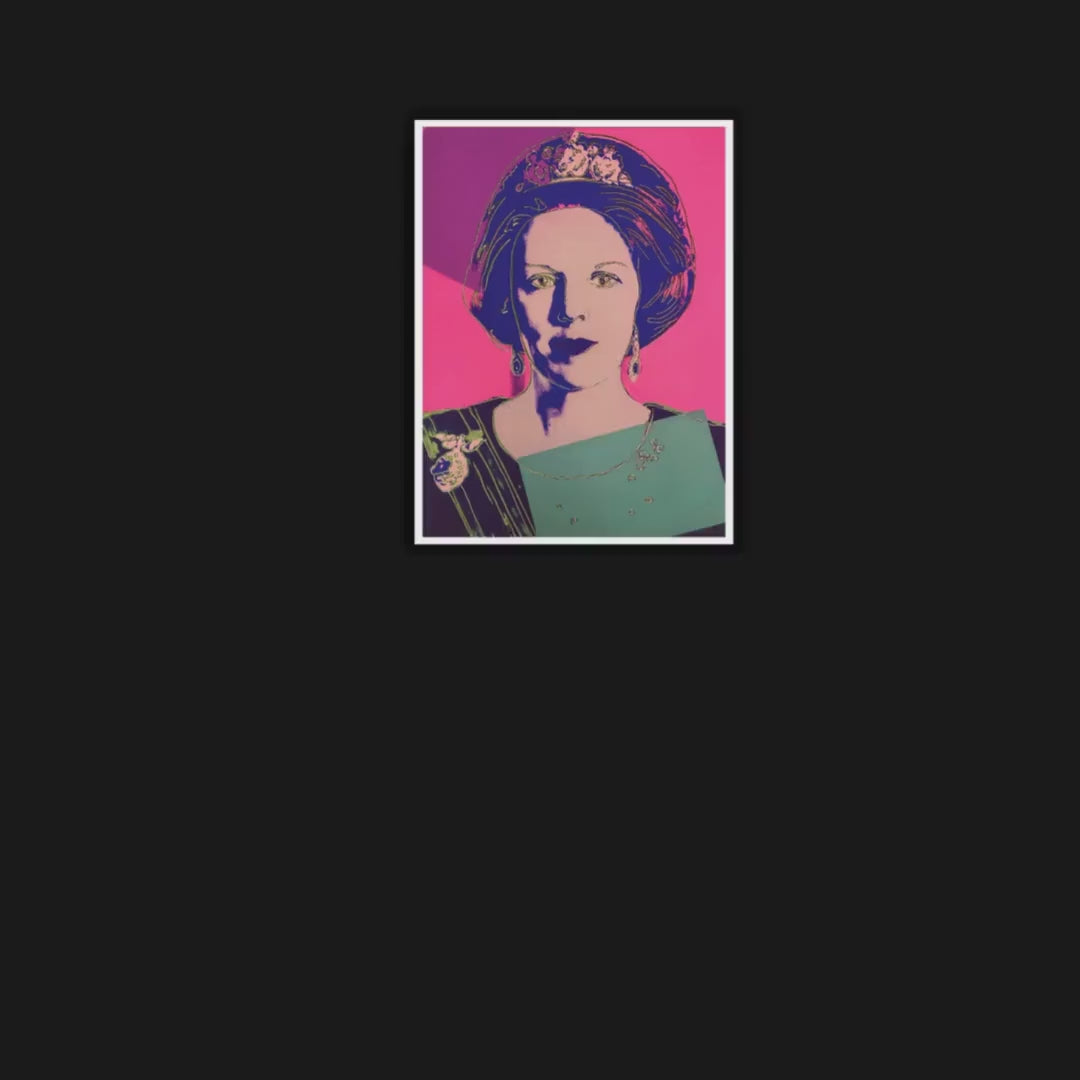 Queen Beatrix Netherlands Wall Art Perfect for Home Décor – Diamond Dust Andy Warhol Screen Print Wall Art