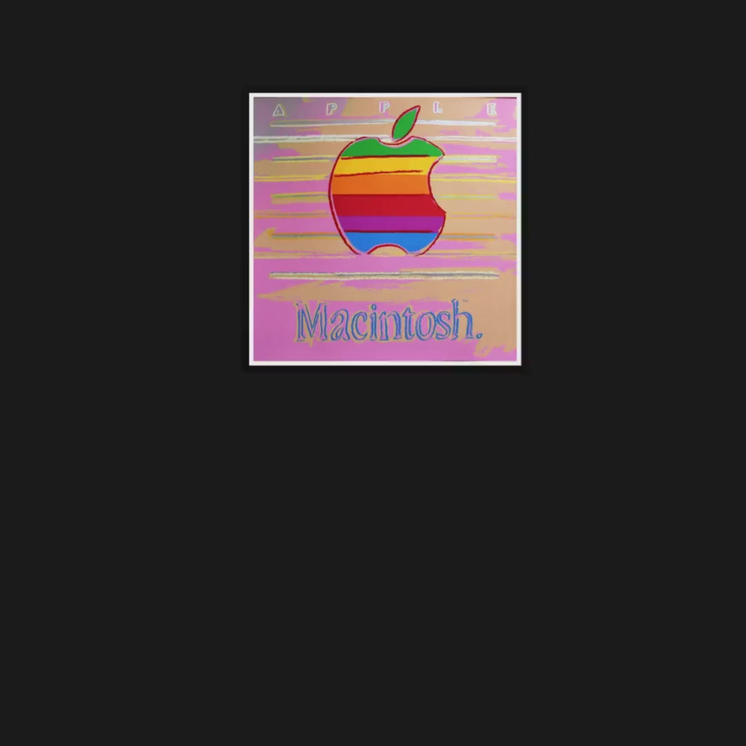 Apple Wall Art Full sized 38 X 38 – Square Andy Warhol Screen Print Paper Wall Art Perfect for Above Couch