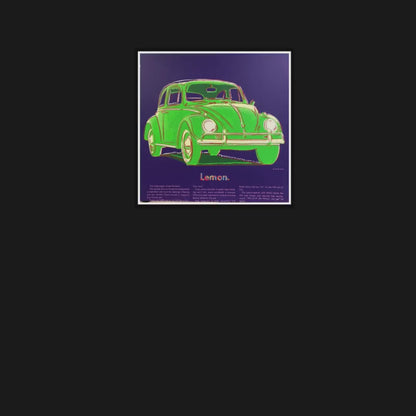 Full sized  ANDY WARHOL “VOLKSWAGEN”- Silkscreen (Screenprint)-  Ads Suite Proof- Museum Board- Best Quality- Ships Flat