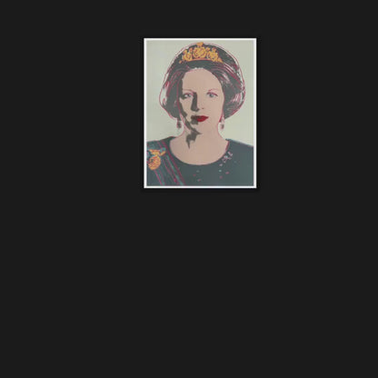 Queen Beatrix Netherlands Wall Art Perfect for Home Décor – Diamond Dust Andy Warhol Screen Print Wall Art