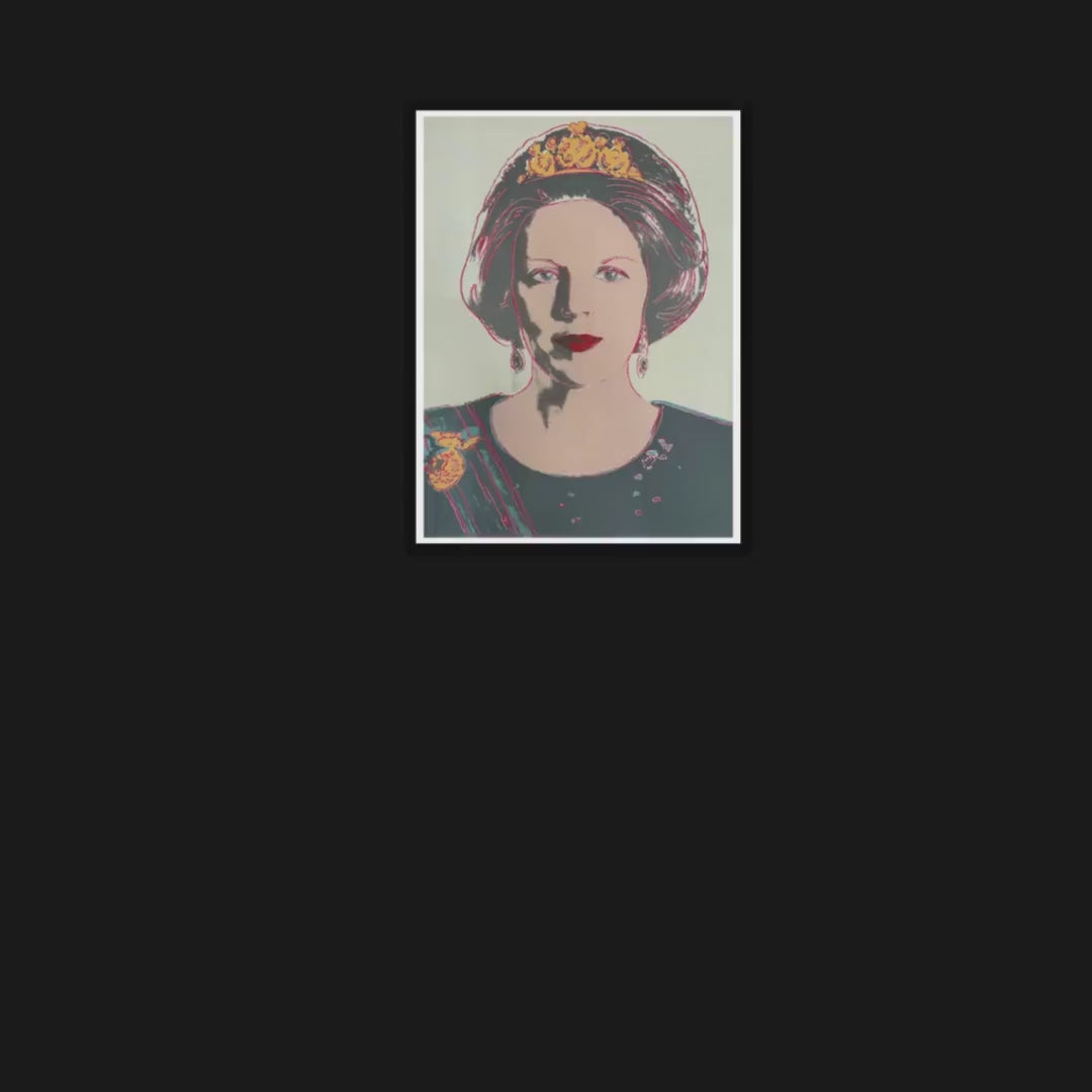 Queen Beatrix Netherlands Wall Art Perfect for Home Décor – Diamond Dust Andy Warhol Screen Print Wall Art