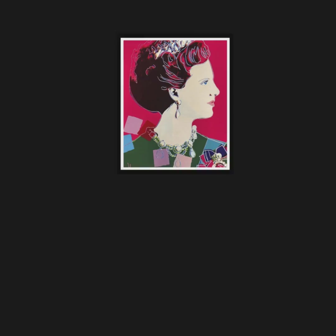 Queen  Margarethe Denmark Wall Art Perfect for Home Décor – Diamond Dust Andy Warhol Screen Print Wall Art