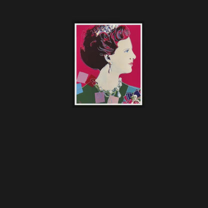 Queen  Margarethe Denmark Wall Art Perfect for Home Décor – Diamond Dust Andy Warhol Screen Print Wall Art