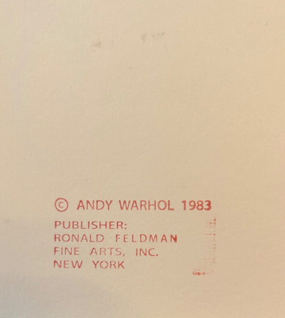 ANDY WARHOL “Zebra"-Maroon Trial Screenprint –Diamond Dust- Endang.Species Proof- Museum Quality 38 X 38"Wall Art