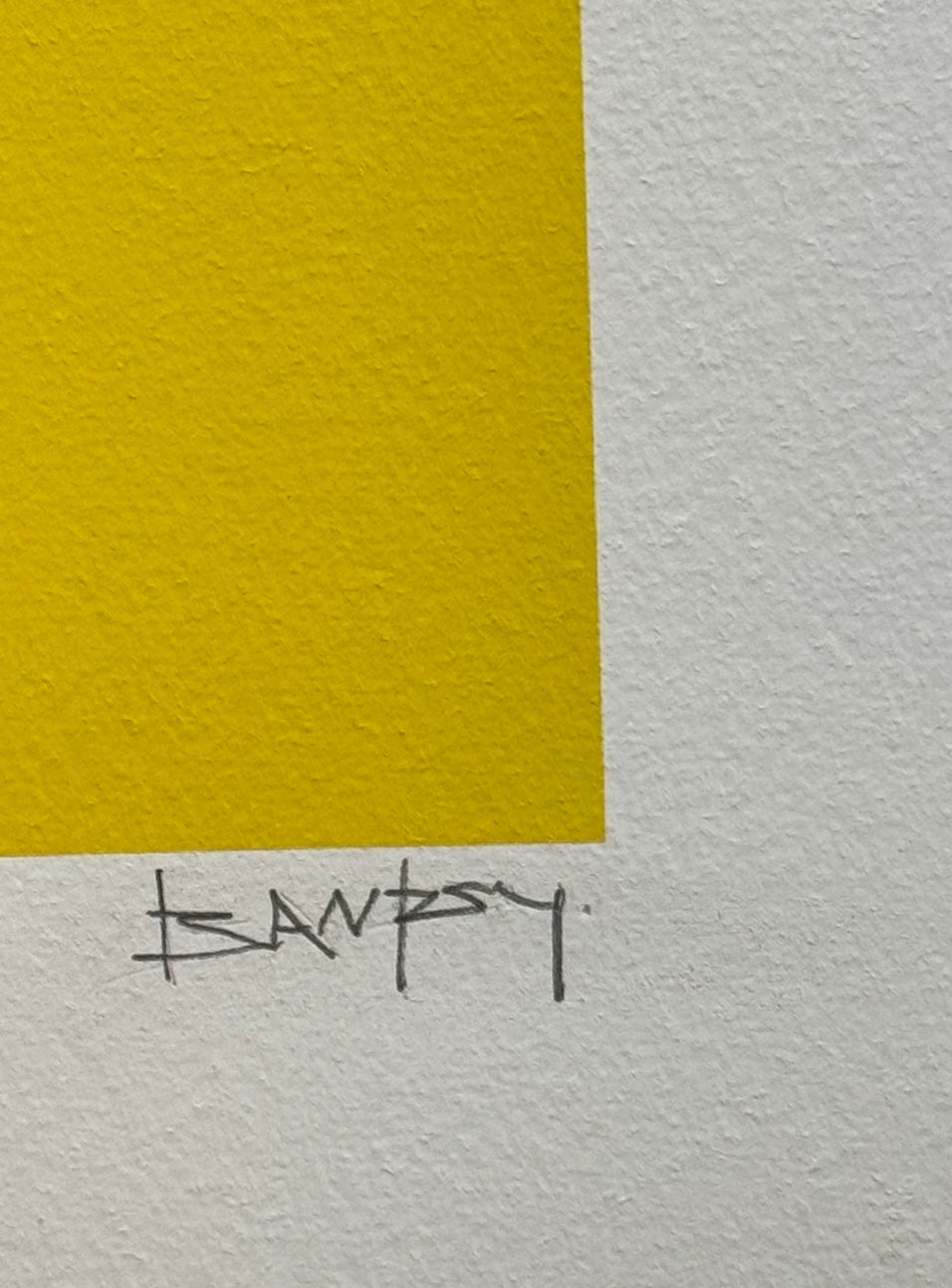 Banksy – "Barking Dog" (Yellow)-Screenprint Signed-Graffiti Street Art- UrbanDecor- 27 5/8 x 27 5/8" | Iconic Street Art